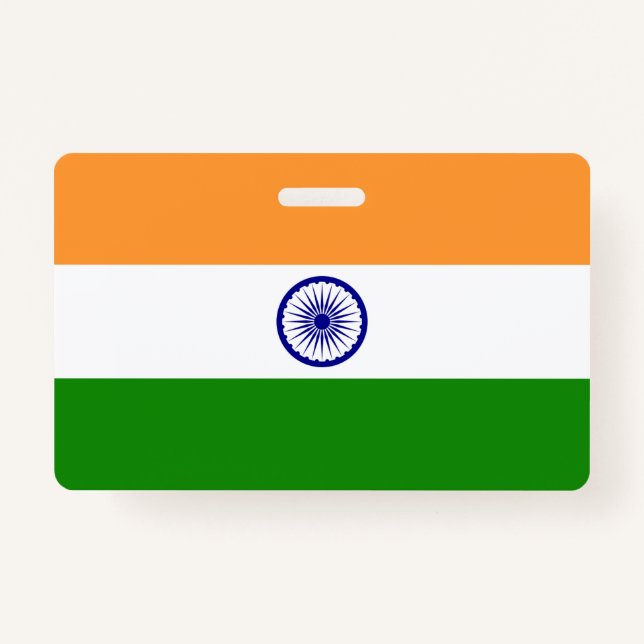 Name Badge with flag of India (Front)