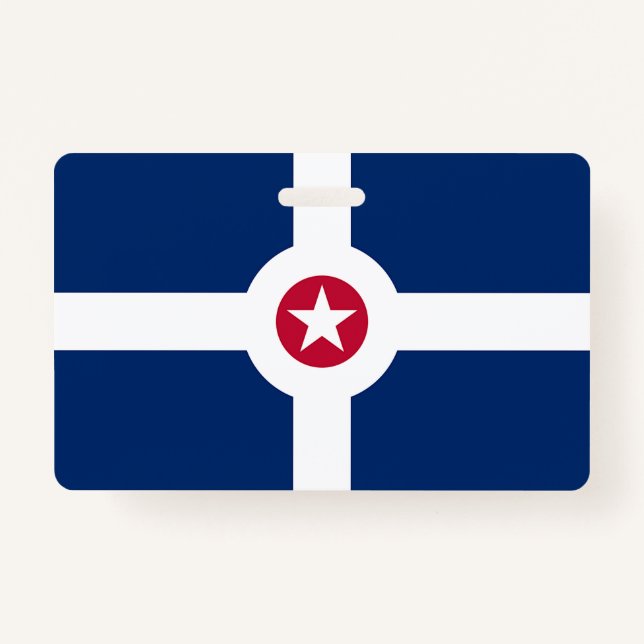 Name Badge with flag of Indianapolis City (Front)