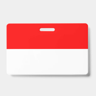 Name Badge with flag of Indonesia