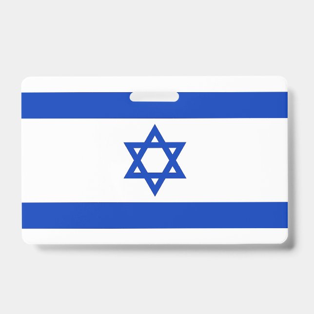 Name Badge with flag of Israel (Front)