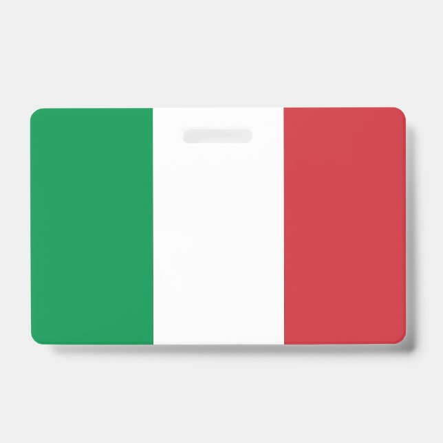 Name Badge with flag of Italy (Front)