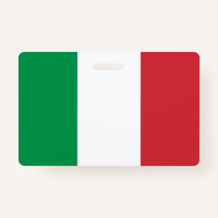 Name Badge with flag of Italy