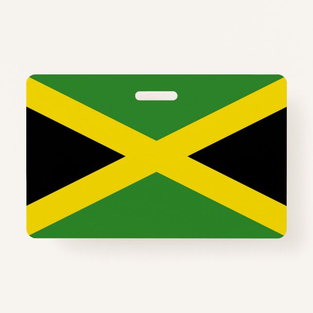 Name Badge with flag of Jamaica (Front)