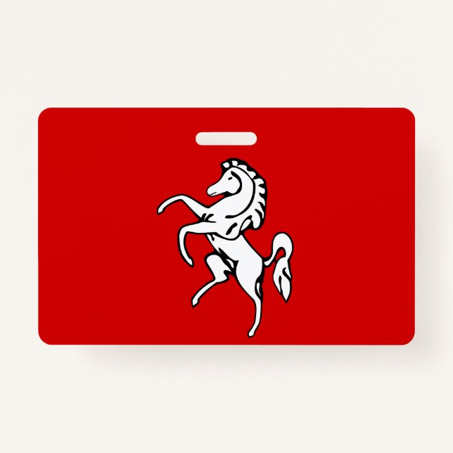 Name Badge with flag of Kent county, England (Front)