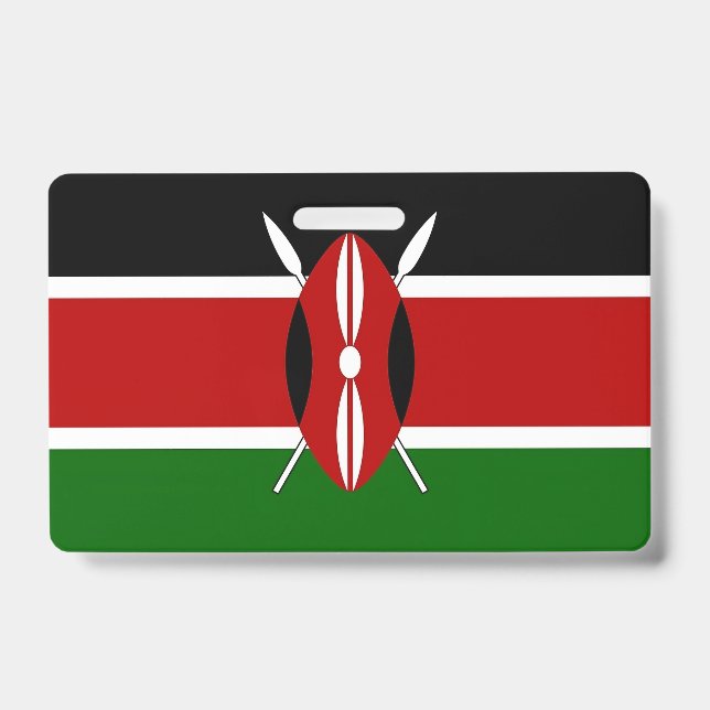 Name Badge with flag of Kenya (Front)