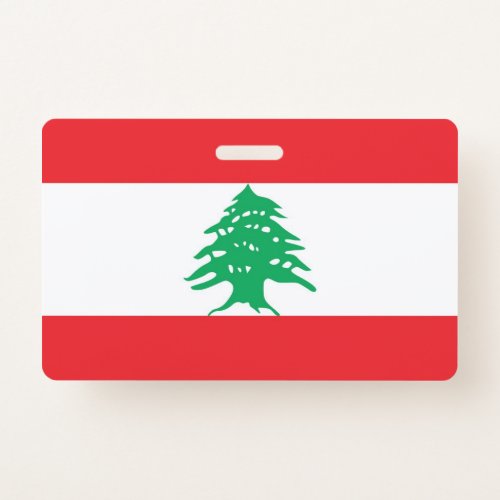 Name Badge with flag of Lebanon