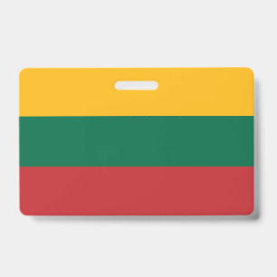 Name Badge with flag of Lithuania