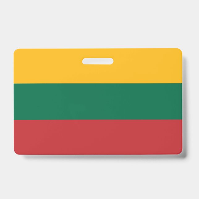 Name Badge with flag of Lithuania (Front)