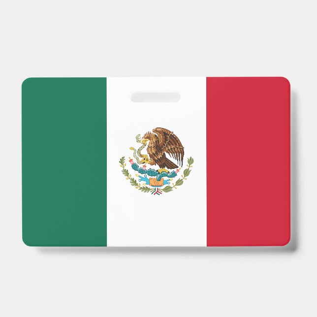 Name Badge with flag of Mexico (Front)