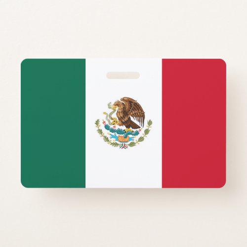 Name Badge with flag of Mexico