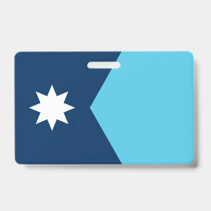 Name Badge with flag of Minnesota, USA