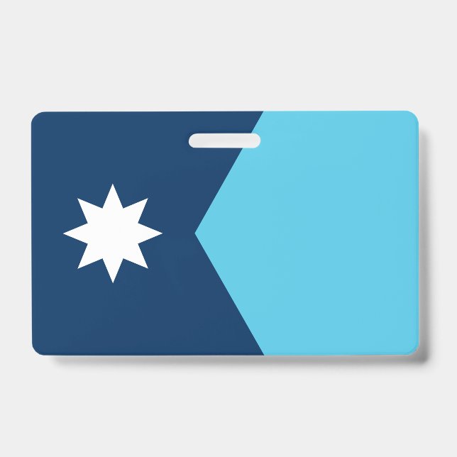 Name Badge with flag of Minnesota, USA (Front)