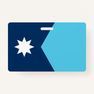 Name Badge with flag of Minnesota, USA