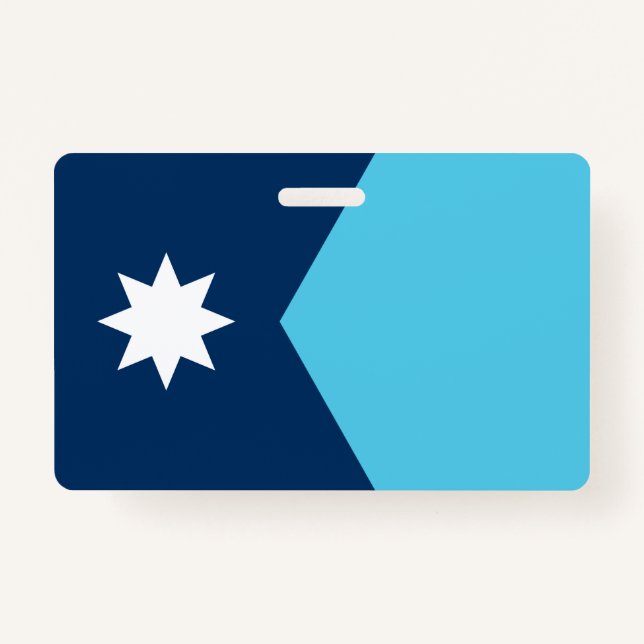 Name Badge with flag of Minnesota, USA (Front)