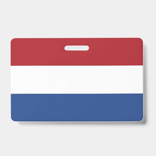 Name Badge with flag of Netherlands (Front)