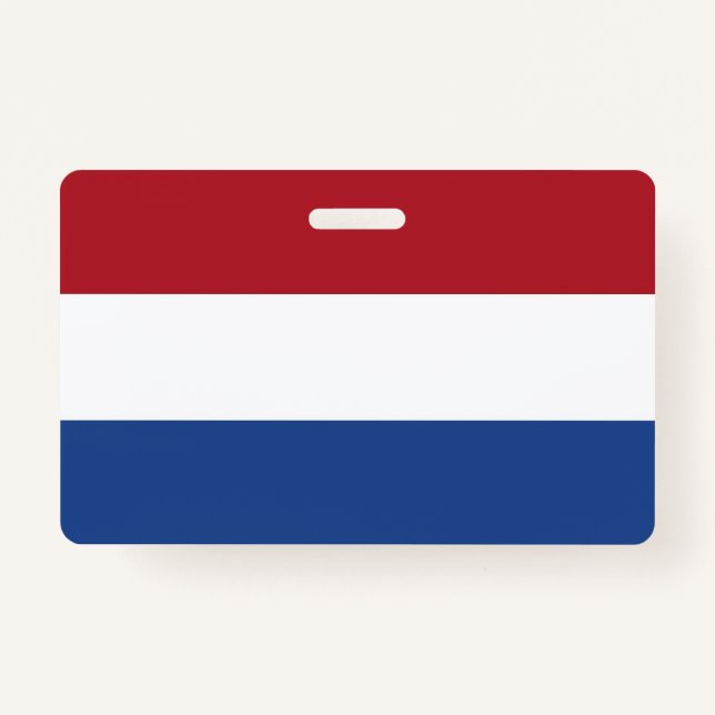 Name Badge with flag of Netherlands (Front)