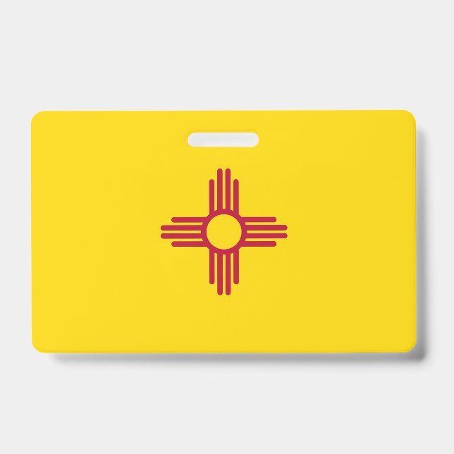 Name Badge with flag of New Mexico State, USA (Front)