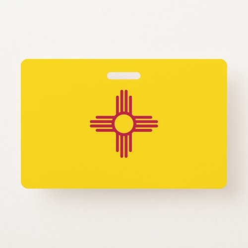 Name Badge with flag of New Mexico State USA