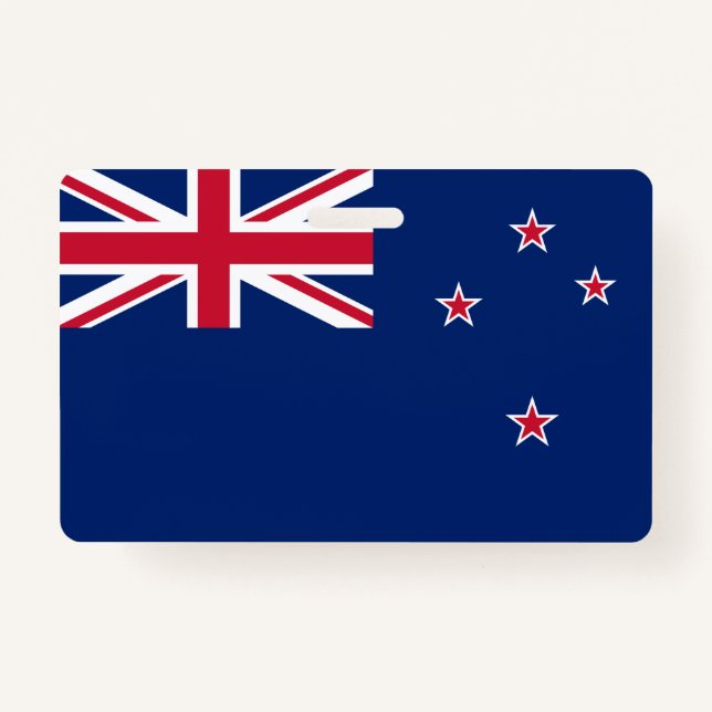 Name Badge with flag of New Zealand (Front)