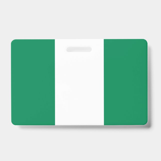 Name Badge with flag of Nigeria (Front)