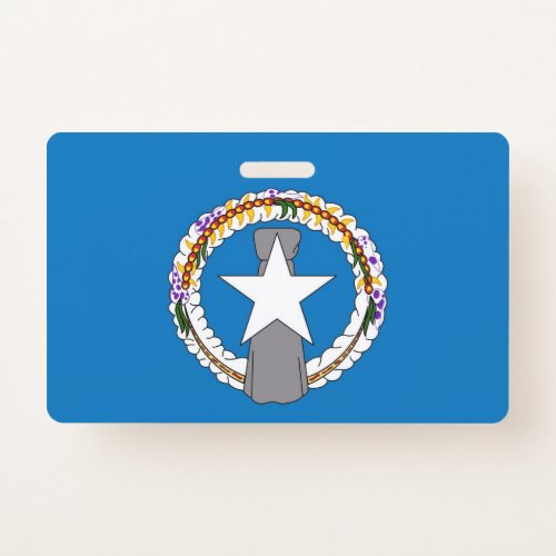Name Badge with flag of Northern Mariana Islands