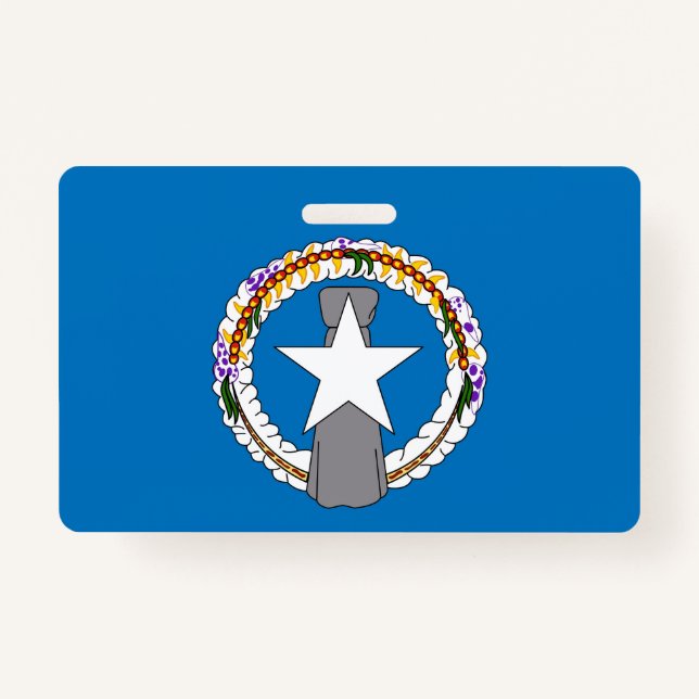 Name Badge with flag of Northern Mariana Islands (Front)