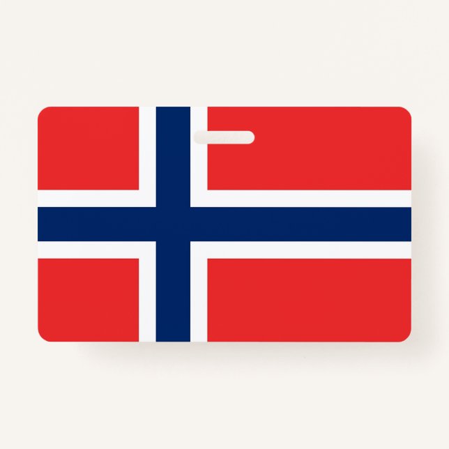 Name Badge with flag of Norway (Front)