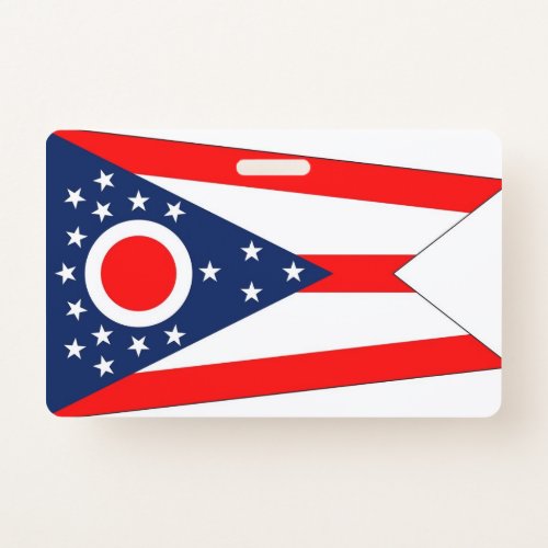 Name Badge with flag of Ohio State USA