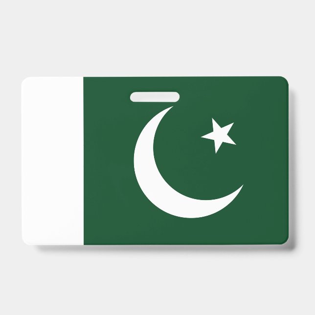 Name Badge with flag of Pakistan (Front)