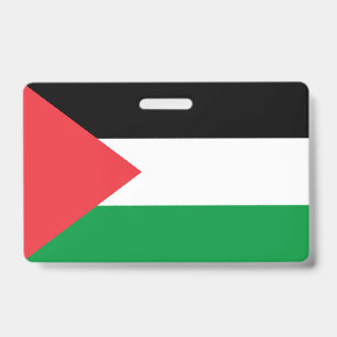Name Badge with flag of Palestine