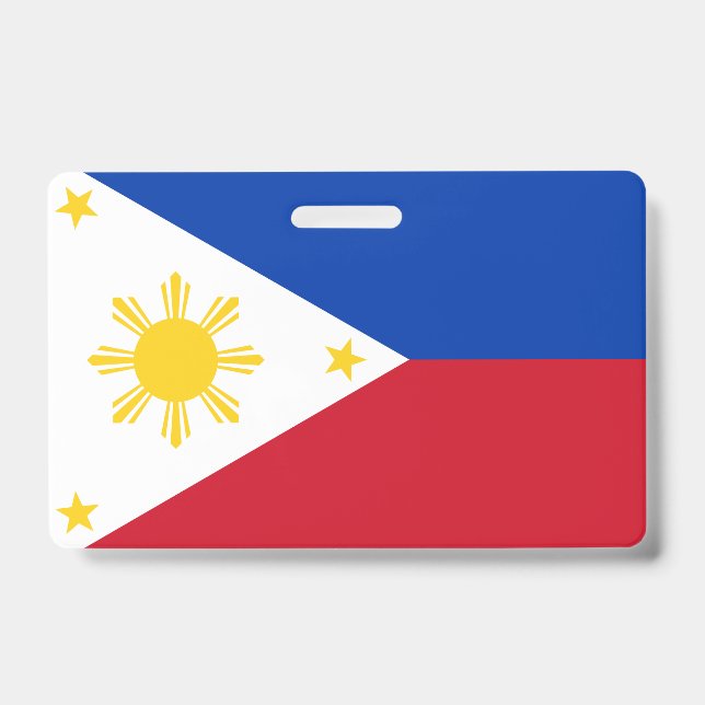 Name Badge with flag of Philippines (Front)