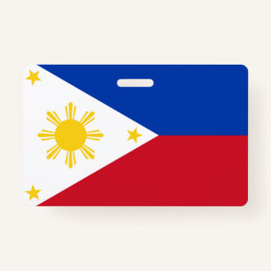 Name Badge with flag of Philippines