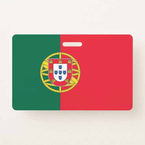 Name Badge with flag of Portugal