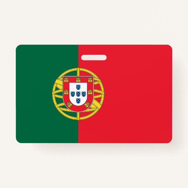 Name Badge with flag of Portugal (Front)