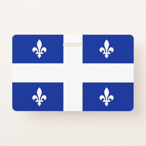 Name Badge with flag of Quebec