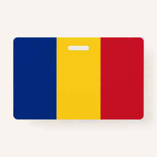 Name Badge with flag of Romania