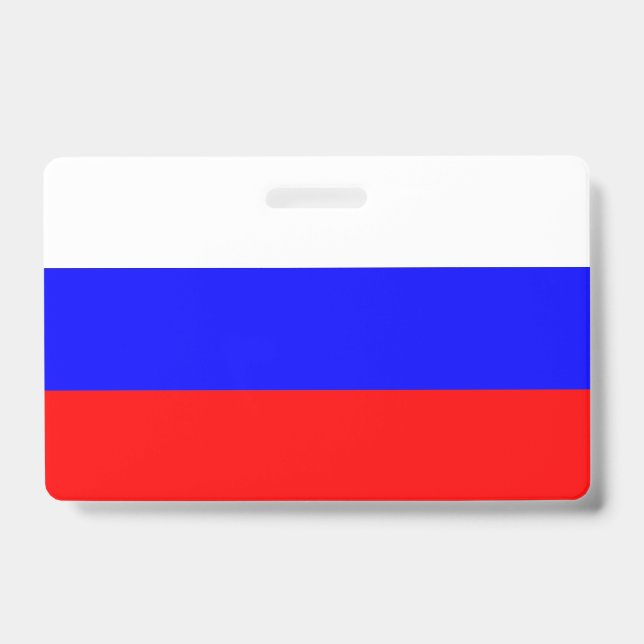 Name Badge with flag of Russia (Front)