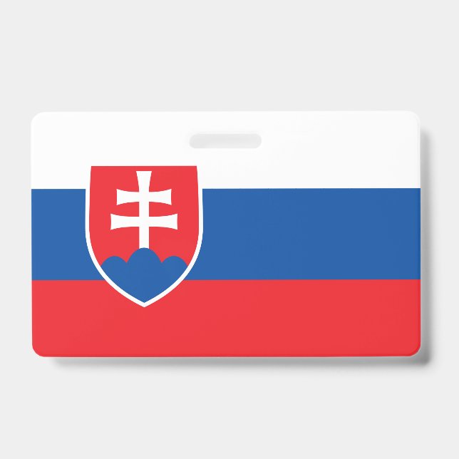 Name Badge with flag of Slovakia (Front)