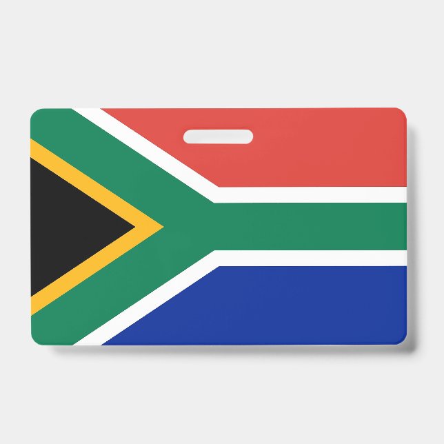 Name Badge with flag of South Africa (Front)