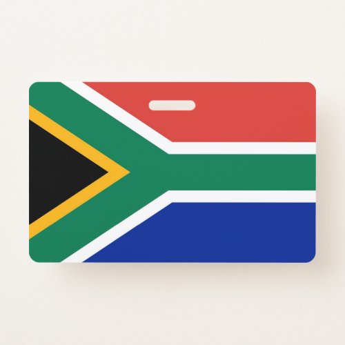 Name Badge with flag of South Africa