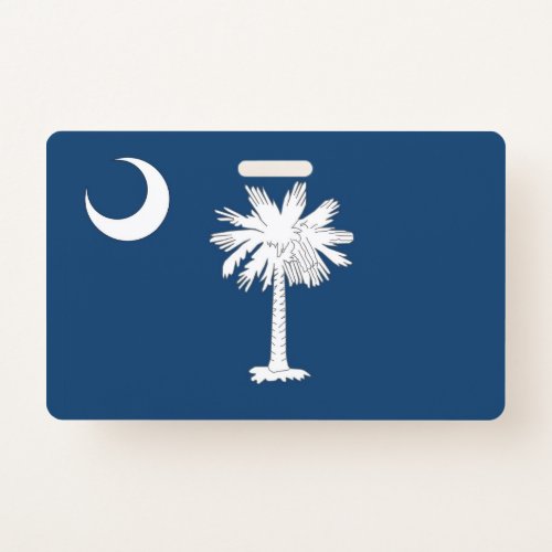 Name Badge with flag of South Carolina USA