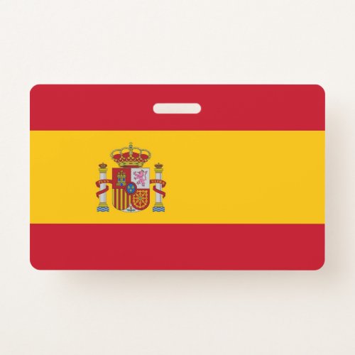 Name Badge with flag of Spain