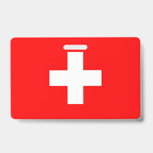 Name Badge with flag of Switzerland