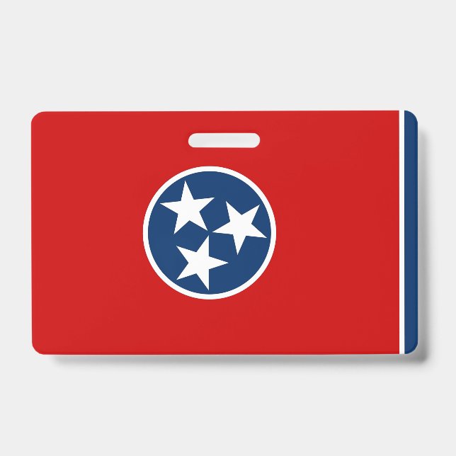 Name Badge with flag of Tennessee, USA (Front)
