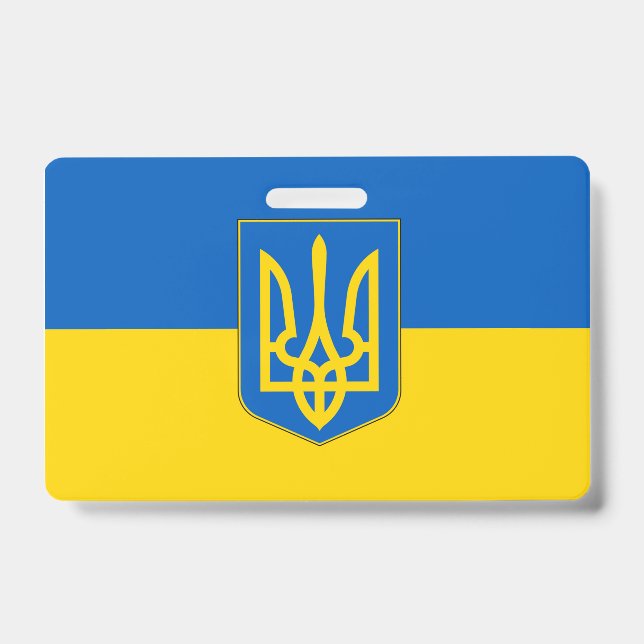 Name Badge with flag of Ukraine (Front)