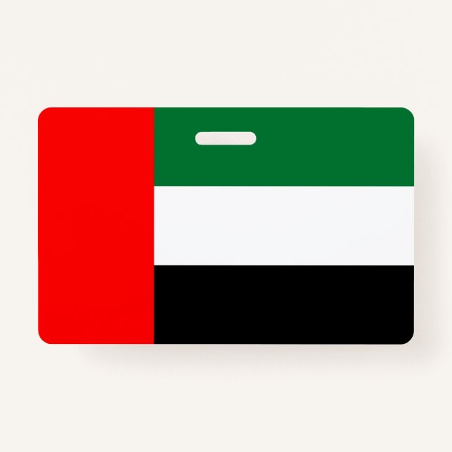 Name Badge with flag of United Arab Emirates (Front)