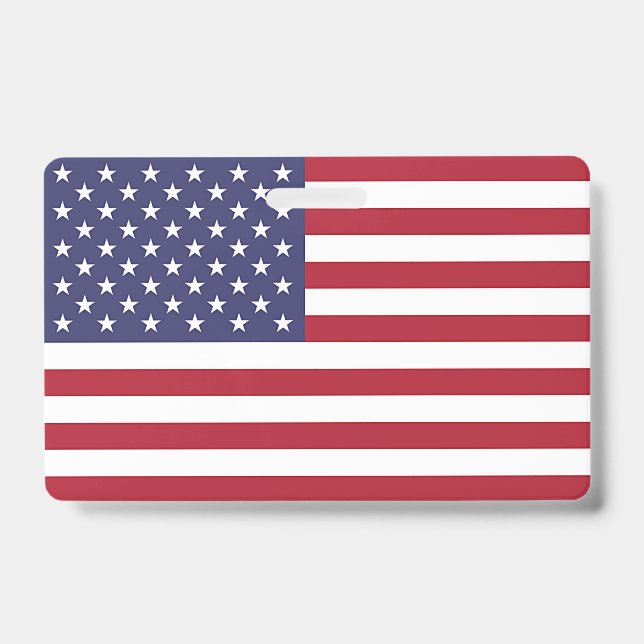 Name Badge with flag of United States of America (Front)