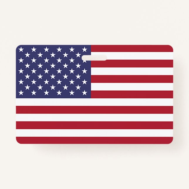 Name Badge with flag of United States of America (Front)