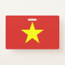 Name Badge with flag of Vietnam