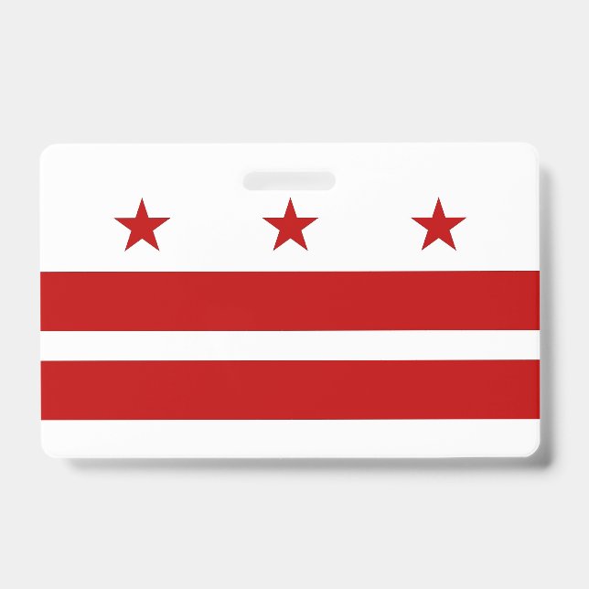 Name Badge with flag of Washington DC, USA (Front)